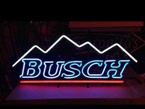 Busch Snow Mountain Beer Neon Sign